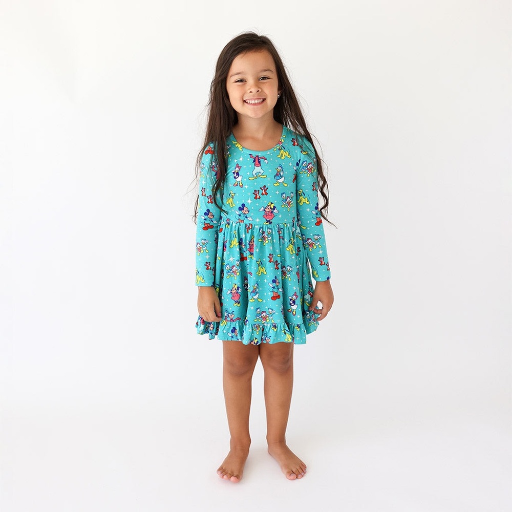 Posh Peanut x Disney100 Long Sleeve Twirl Dress